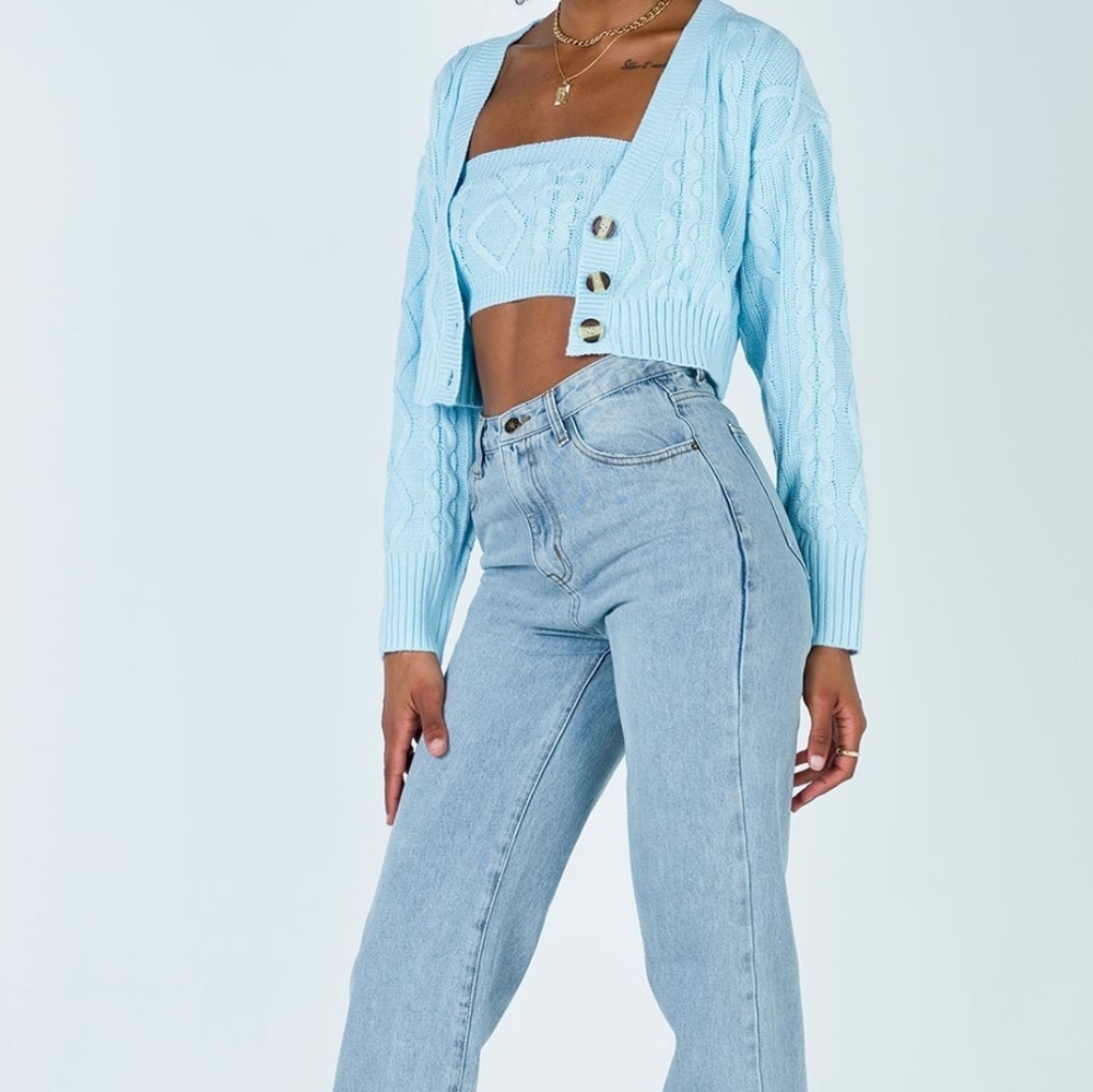 Princess Polly Soleil Cropped Cardigan S/M - Picture 3 of 4